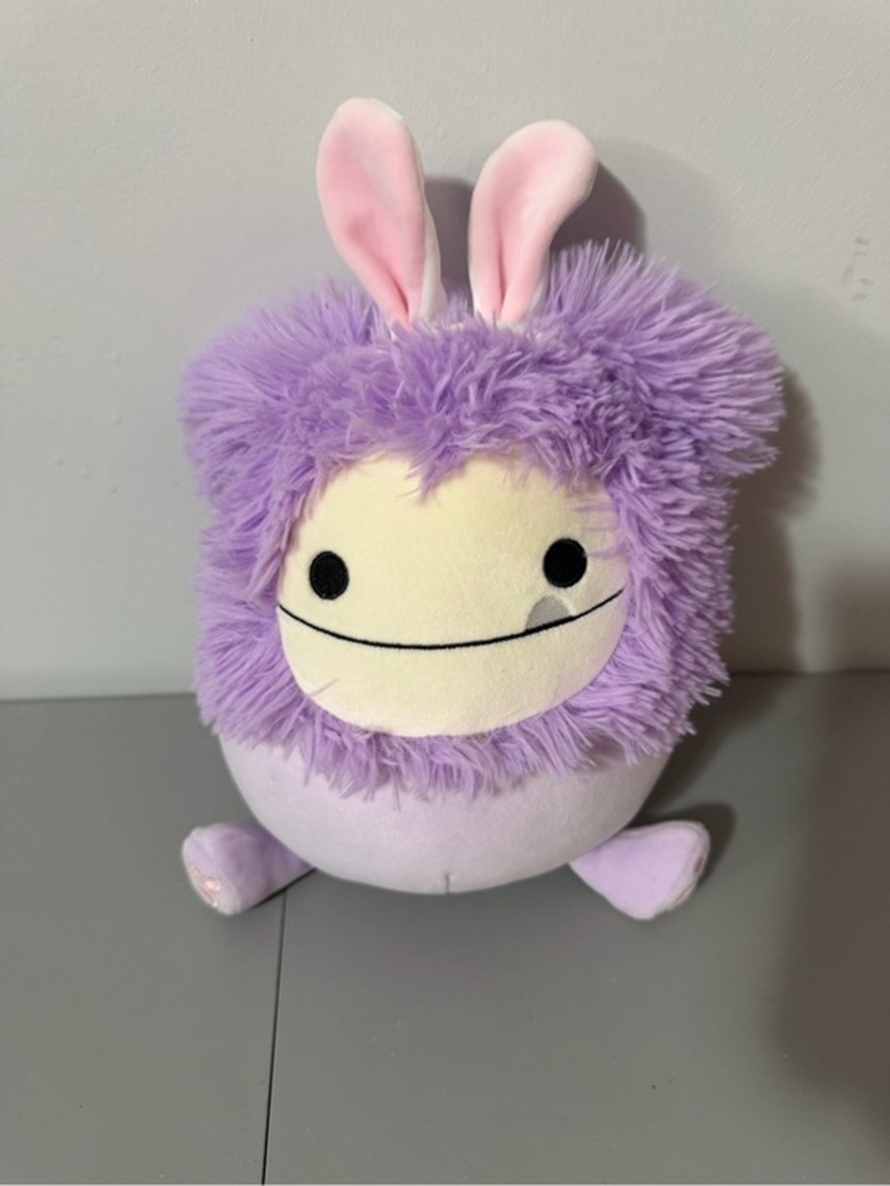 Squishmallows Dilka Lavender Bigfoot Bunny Ears Easter Plush 8"